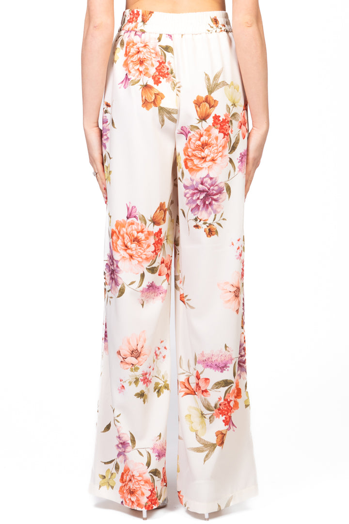 Vicolo - Pantalone floreale con elastico Art. TD2257
