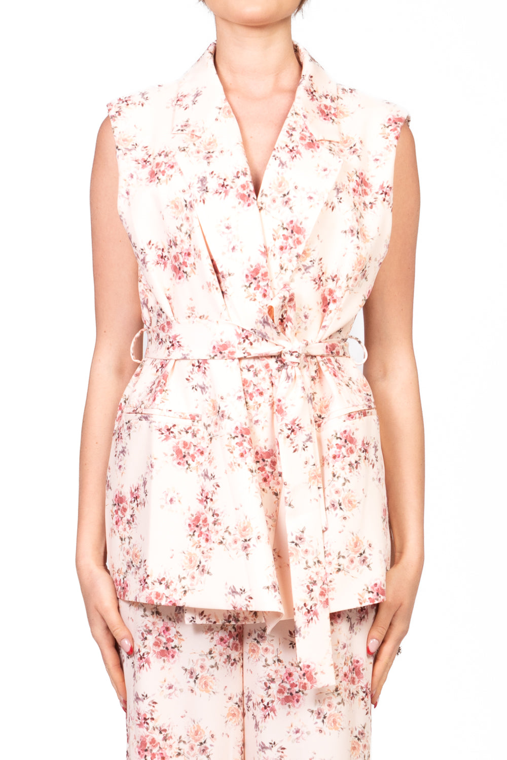 Vicolo - Gilet floreale con fusciacca Art. TD2254