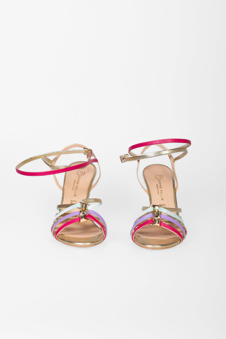 Divine Follie - Sandalo multicolor con tacco Art. 8054