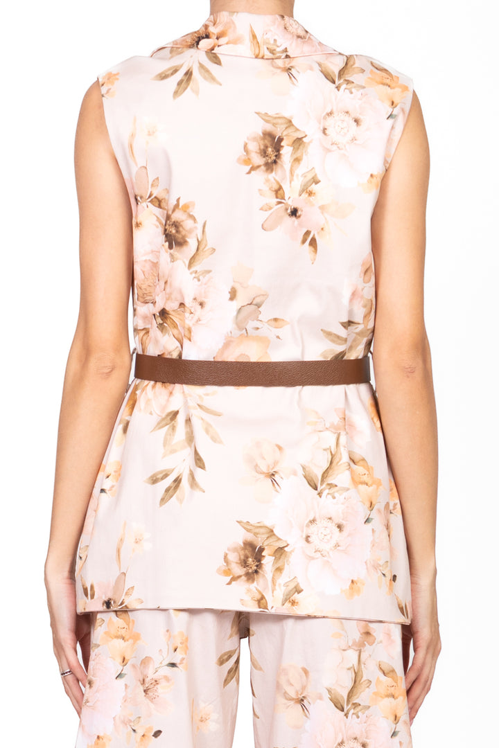 Vicolo - Gilet floreale con cinta Art. TD2215