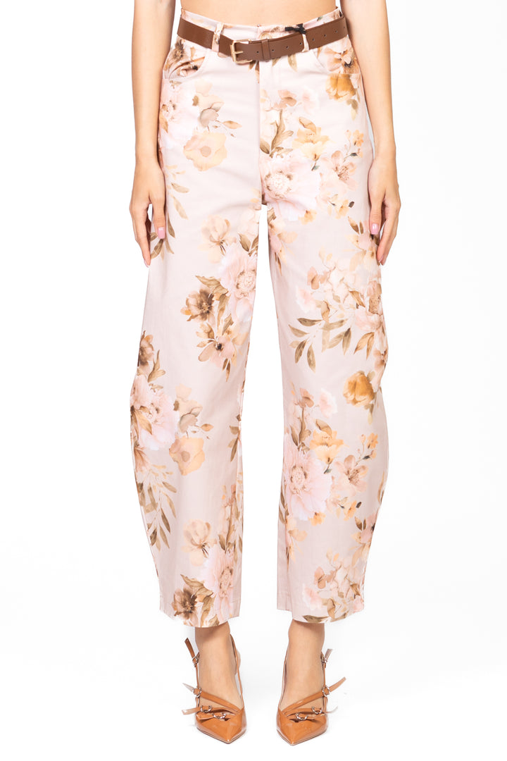Vicolo - Pantalone barrel floreale Art. TD2214