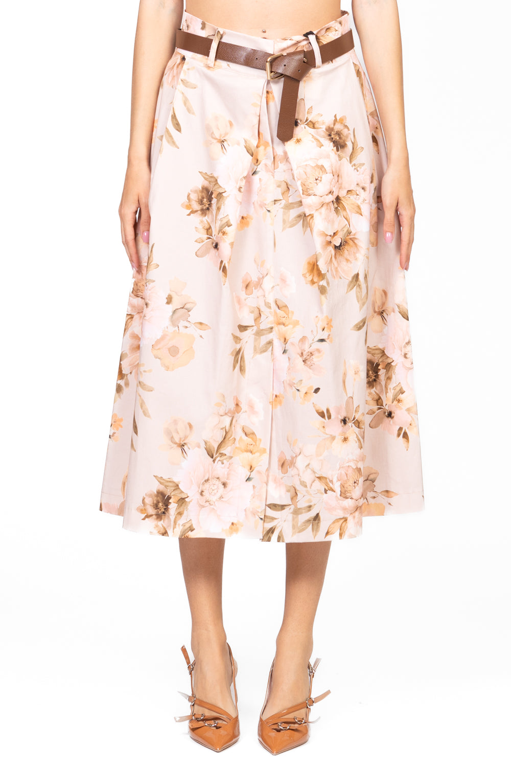 Vicolo - Gonna floreale con cinta Art. TD2216
