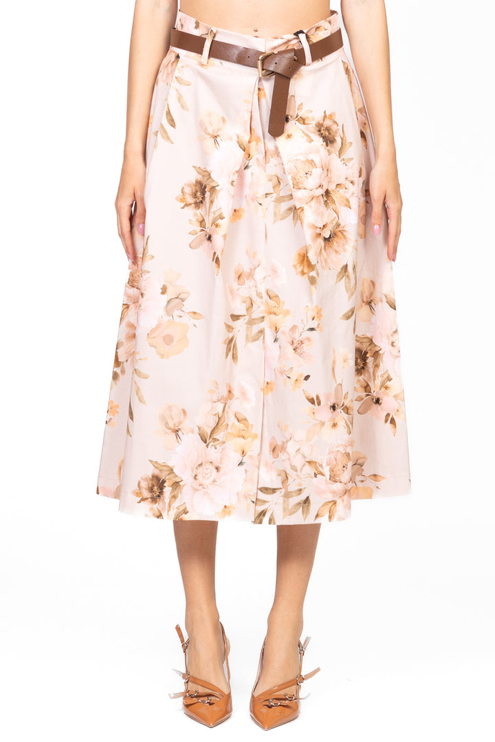 Vicolo - Gonna floreale con cinta Art. TD2216