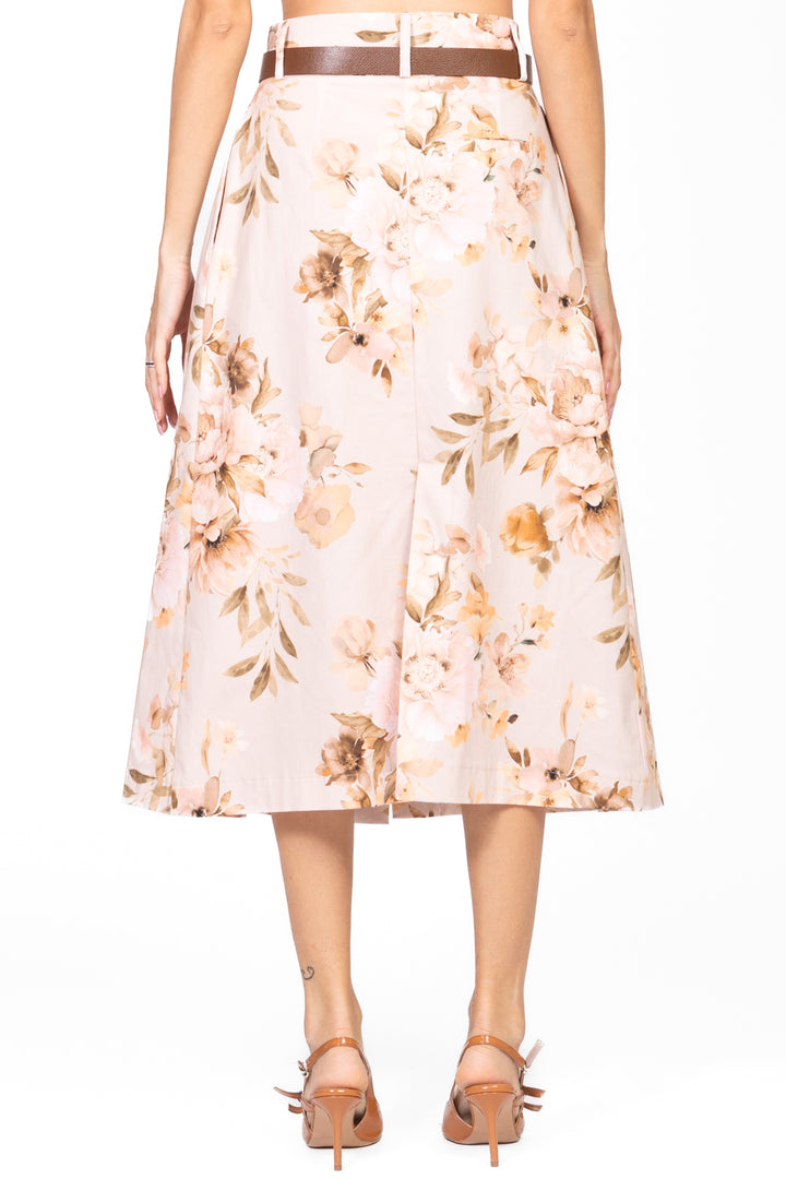 Vicolo - Gonna floreale con cinta Art. TD2216
