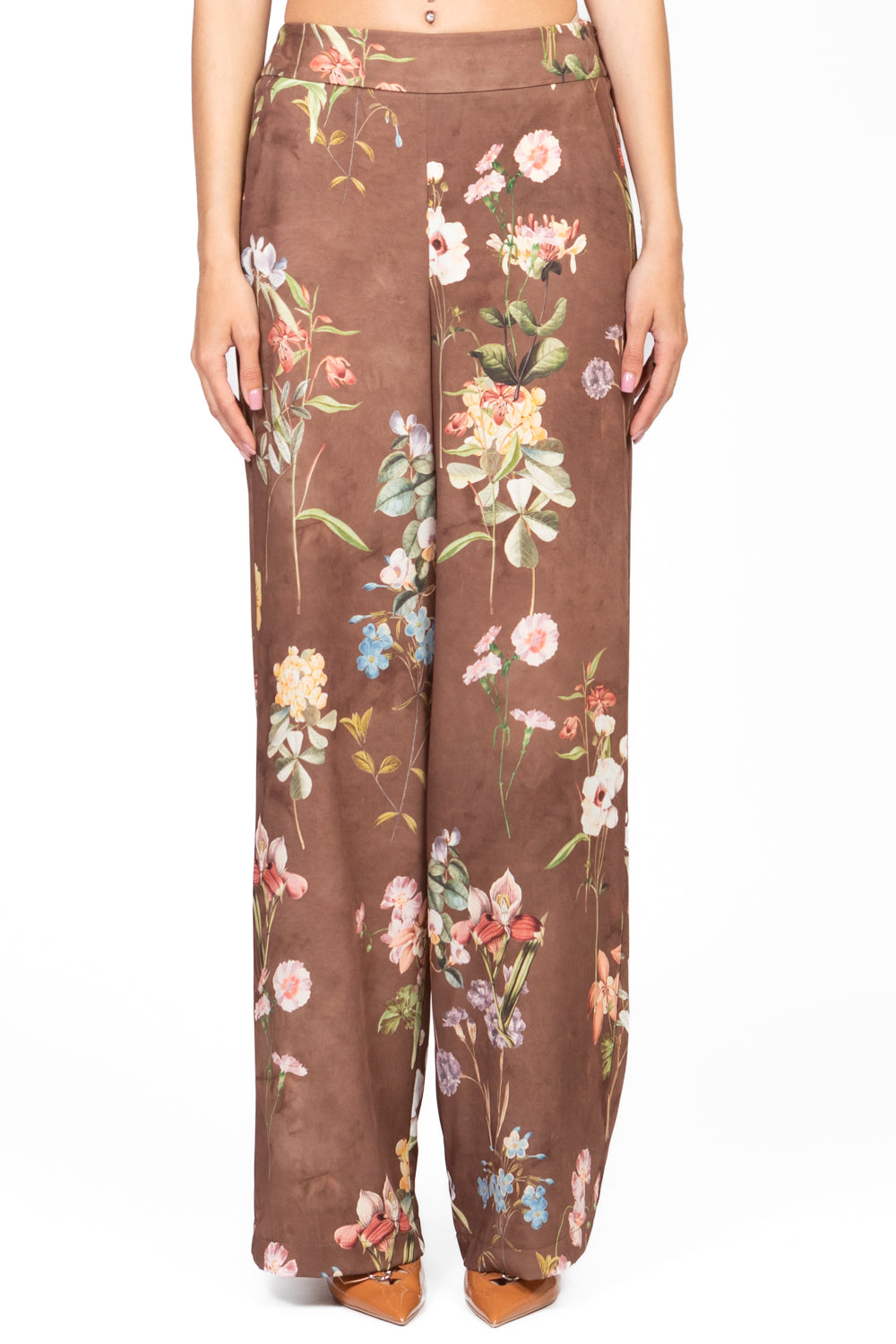 Vicolo - Pantalone floreale con elastico Art. TD2264