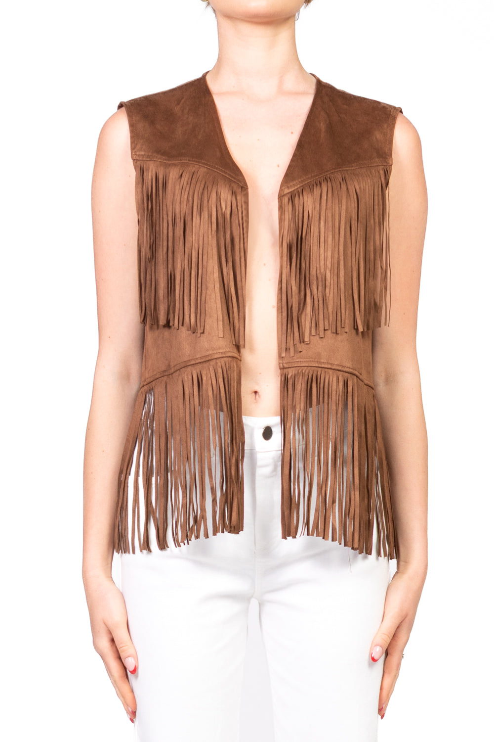 Have One - Gilet scamosciato con frange Art. LJK-N037