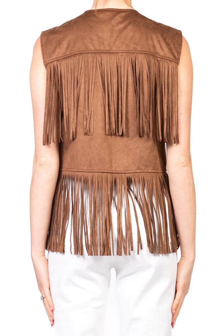 Have One - Gilet scamosciato con frange Art. LJK-N037