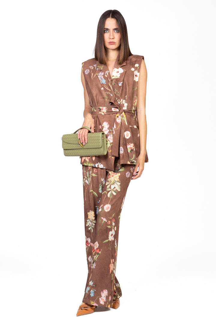 Vicolo - Gilet floreale con fusciacca Art. TD2263