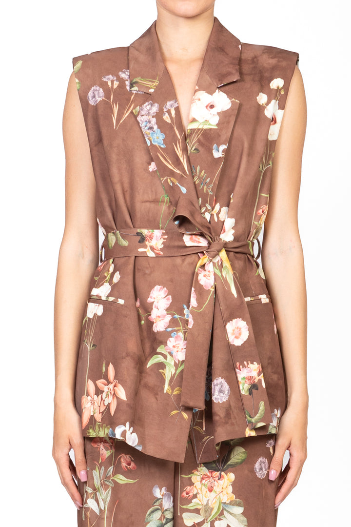 Vicolo - Gilet floreale con fusciacca Art. TD2263