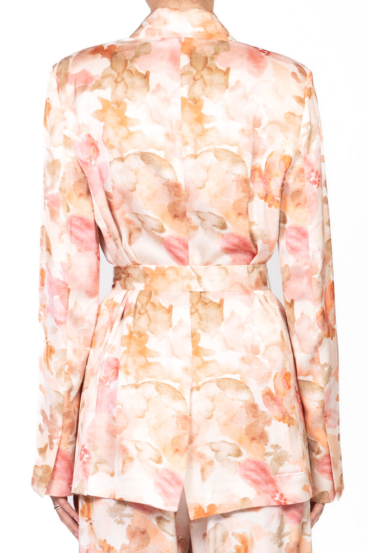 Vicolo - Giacca floreale satin con fusciacca Art. TD2228