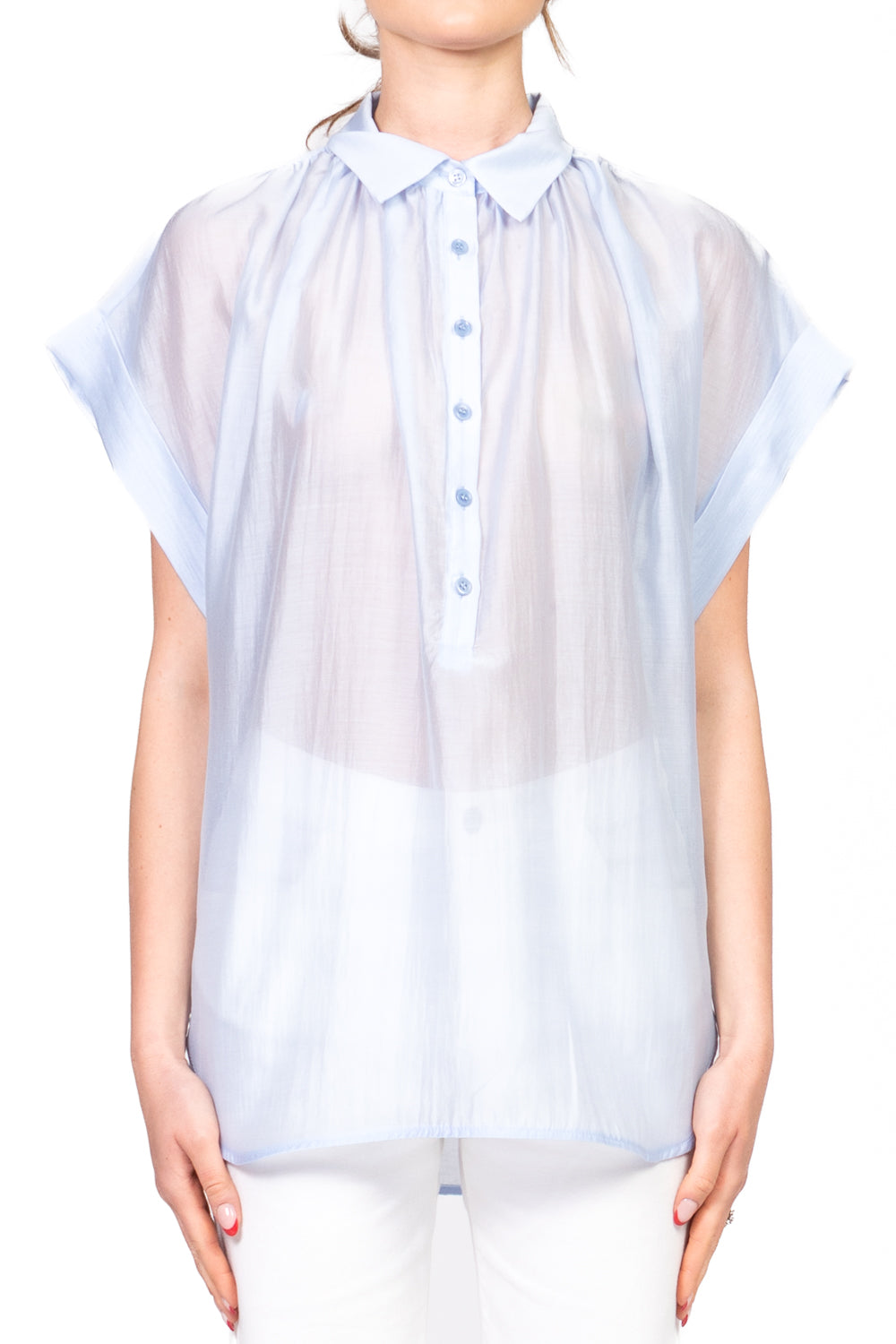 Vicolo - Blusa chester manica corta Art. TD0342