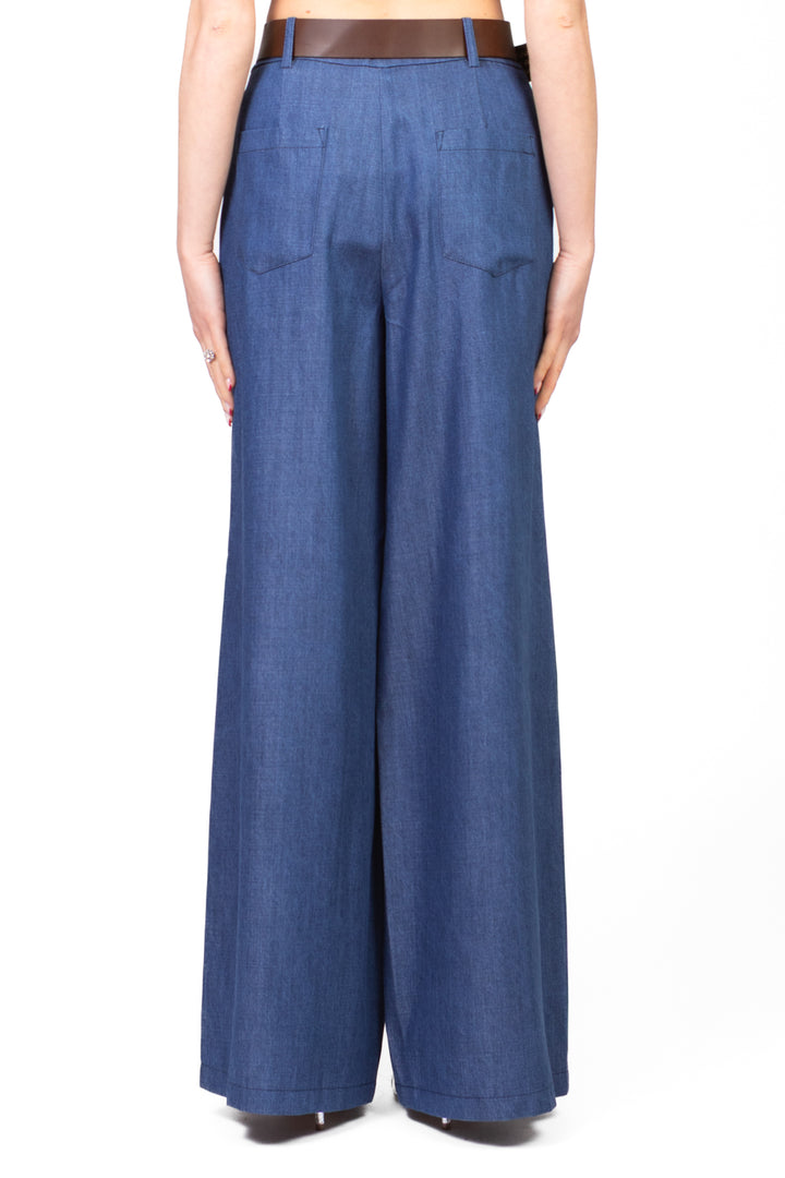 Tensione In - Pantalone palazzo chambray Art. 25P7589