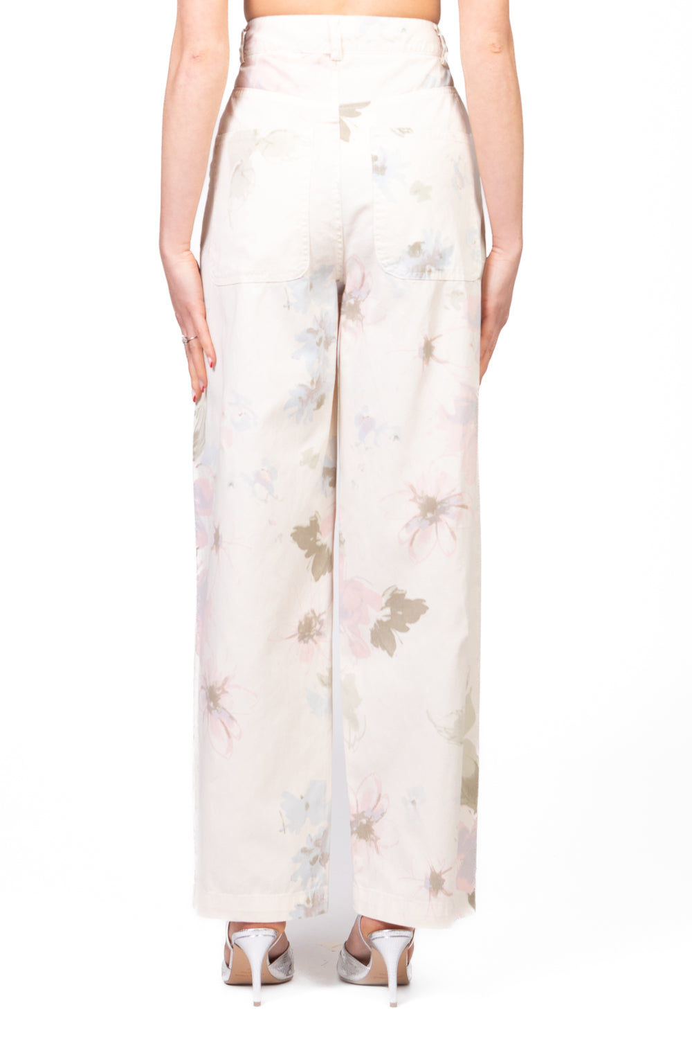 Vicolo - Pantalone floreale gamba dritta Art. TD1937