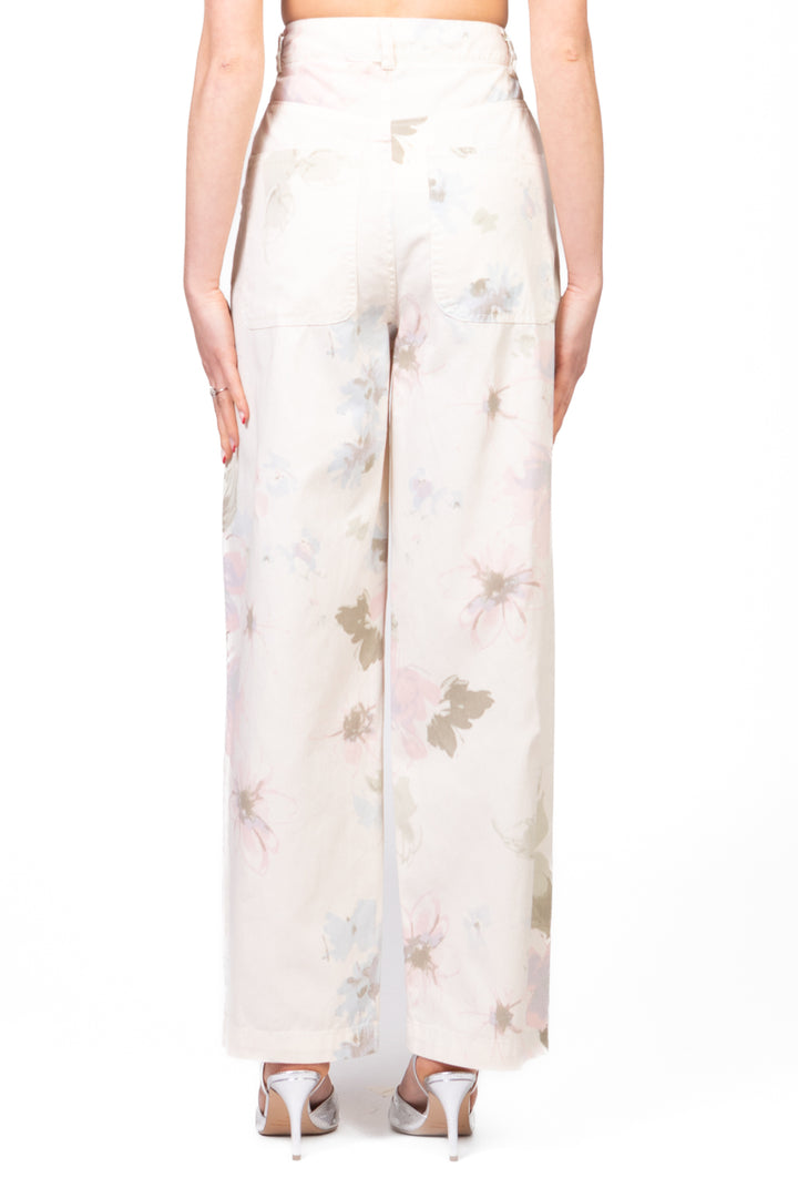 Vicolo - Pantalone floreale gamba dritta Art. TD1937