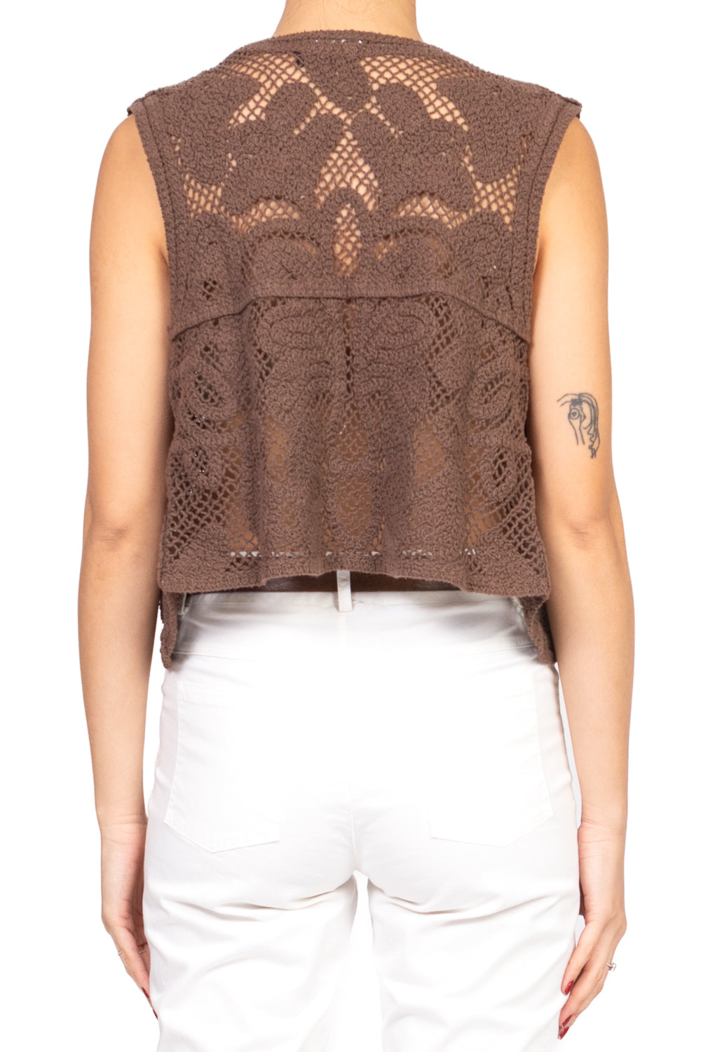 Vicolo - Gilet in maglia crochet Art. 77036D