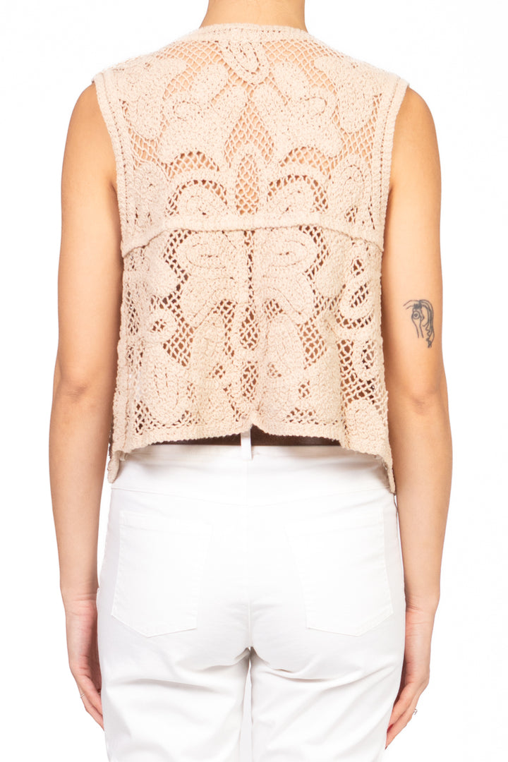 Vicolo - Gilet in maglia crochet Art. 77036D