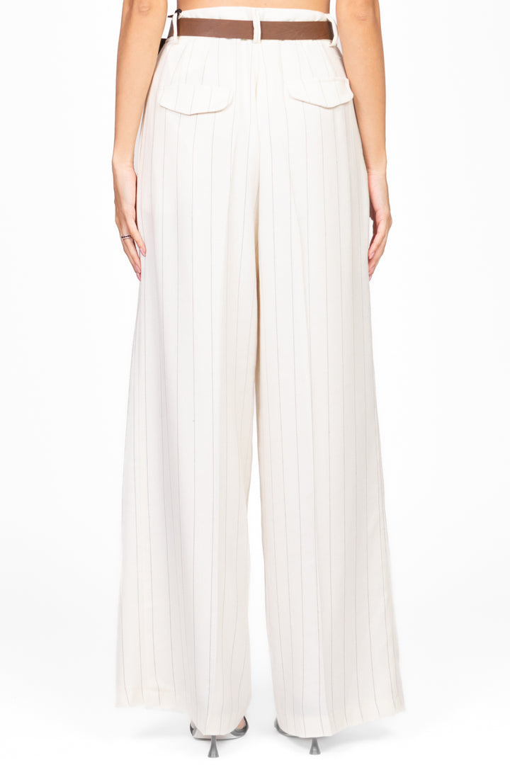 Vicolo - Pantalone gessato palazzo con taschini Art. TD2349