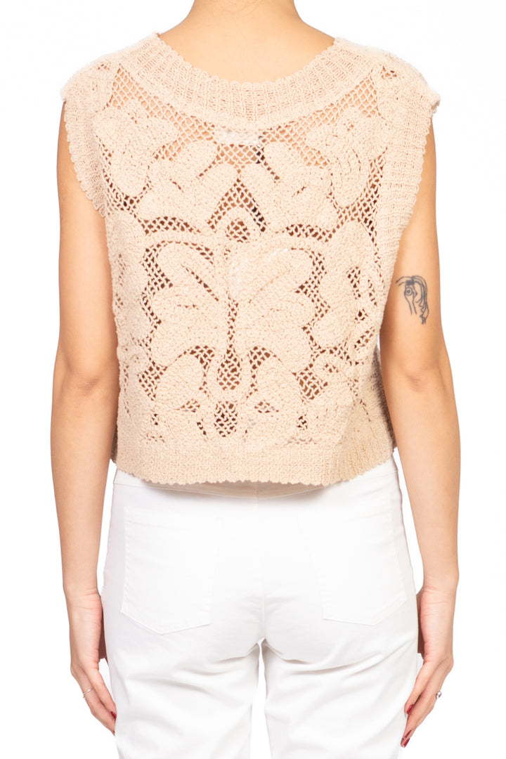 Vicolo - Top in maglia crochet Art. 77035D