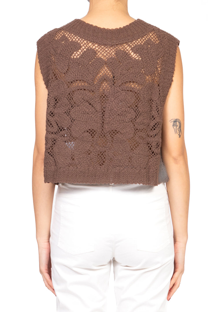 Vicolo - Top in maglia crochet Art. 77035D