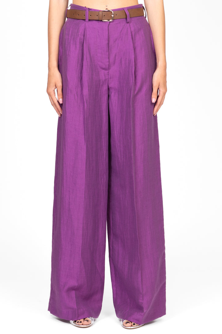 Vicolo - Pantalone palazzo con pinces goffrato Art. TD1889