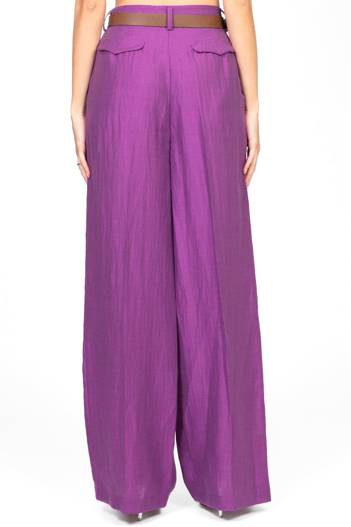 Vicolo - Pantalone palazzo con pinces goffrato Art. TD1889