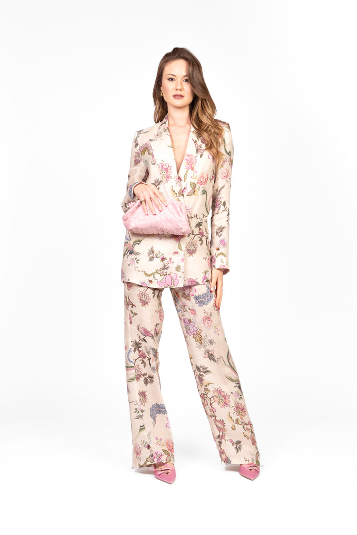 Vicolo - Pantalone floreale gamba dritta Art. TD2222