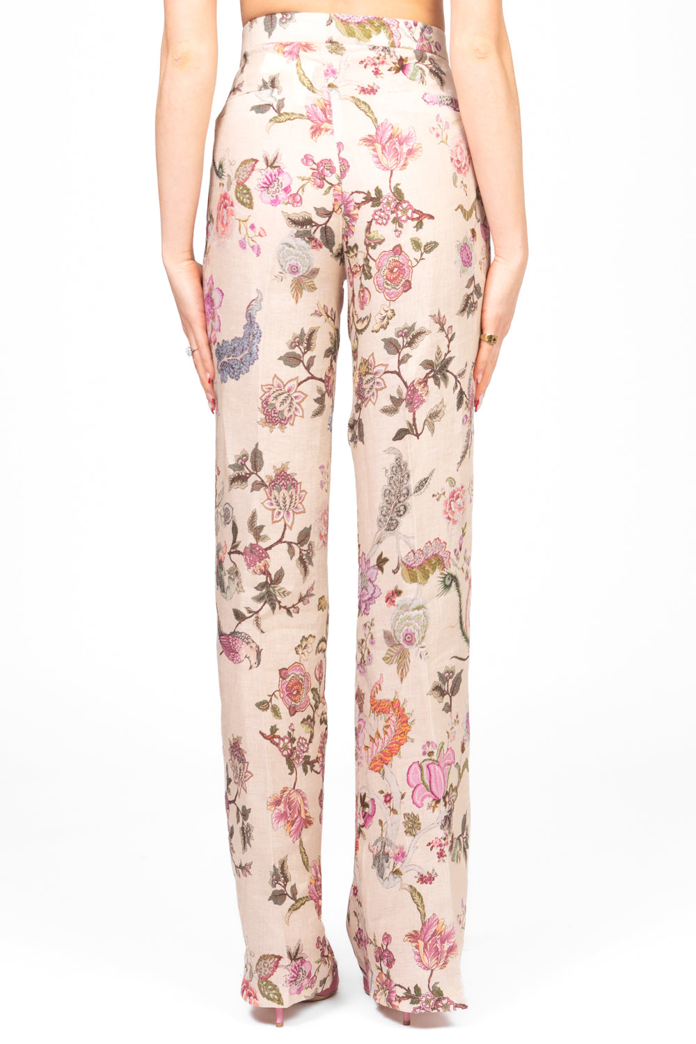 Vicolo - Pantalone floreale gamba dritta Art. TD2222
