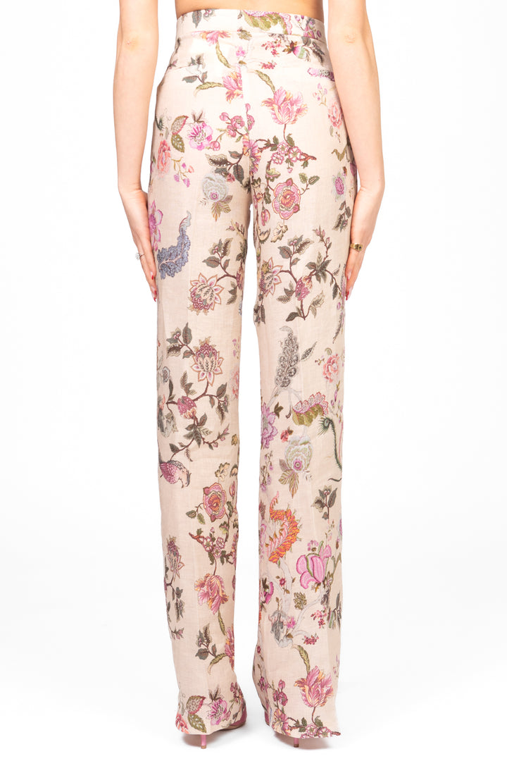 Vicolo - Pantalone floreale gamba dritta Art. TD2222