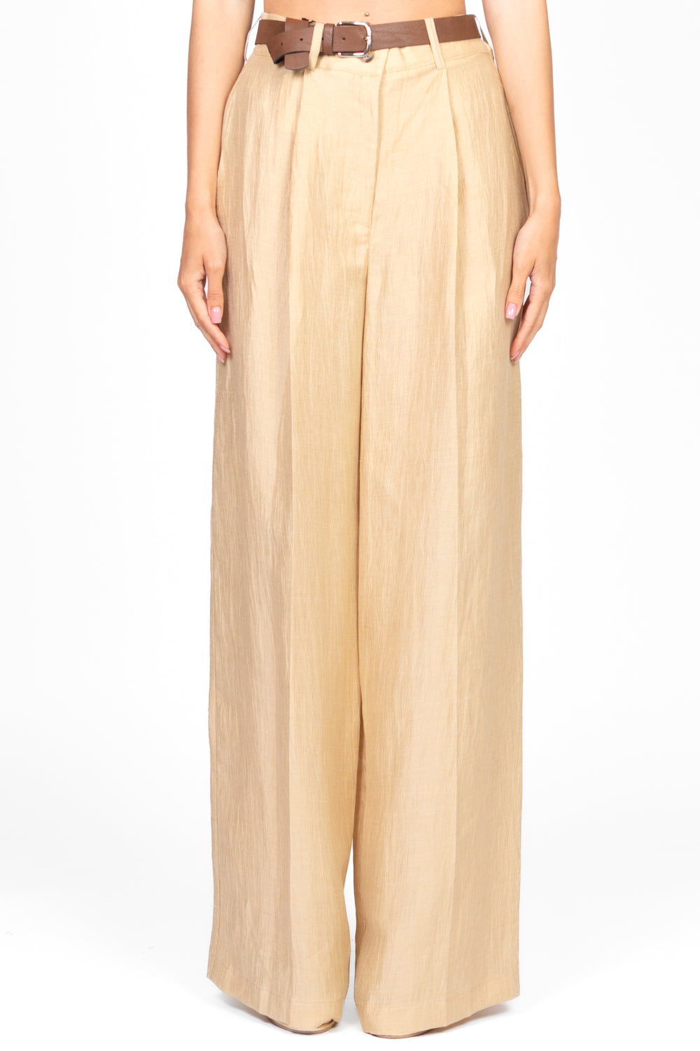 Vicolo - Pantalone palazzo con pinces goffrato Art. TD1889