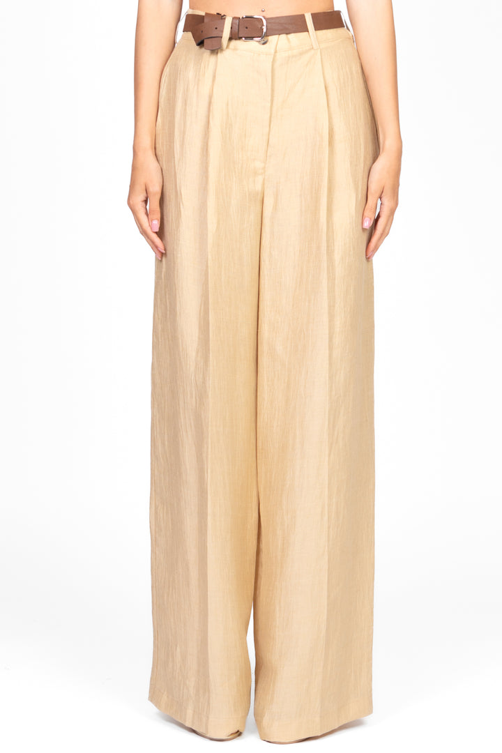 Vicolo - Pantalone palazzo con pinces goffrato Art. TD1889