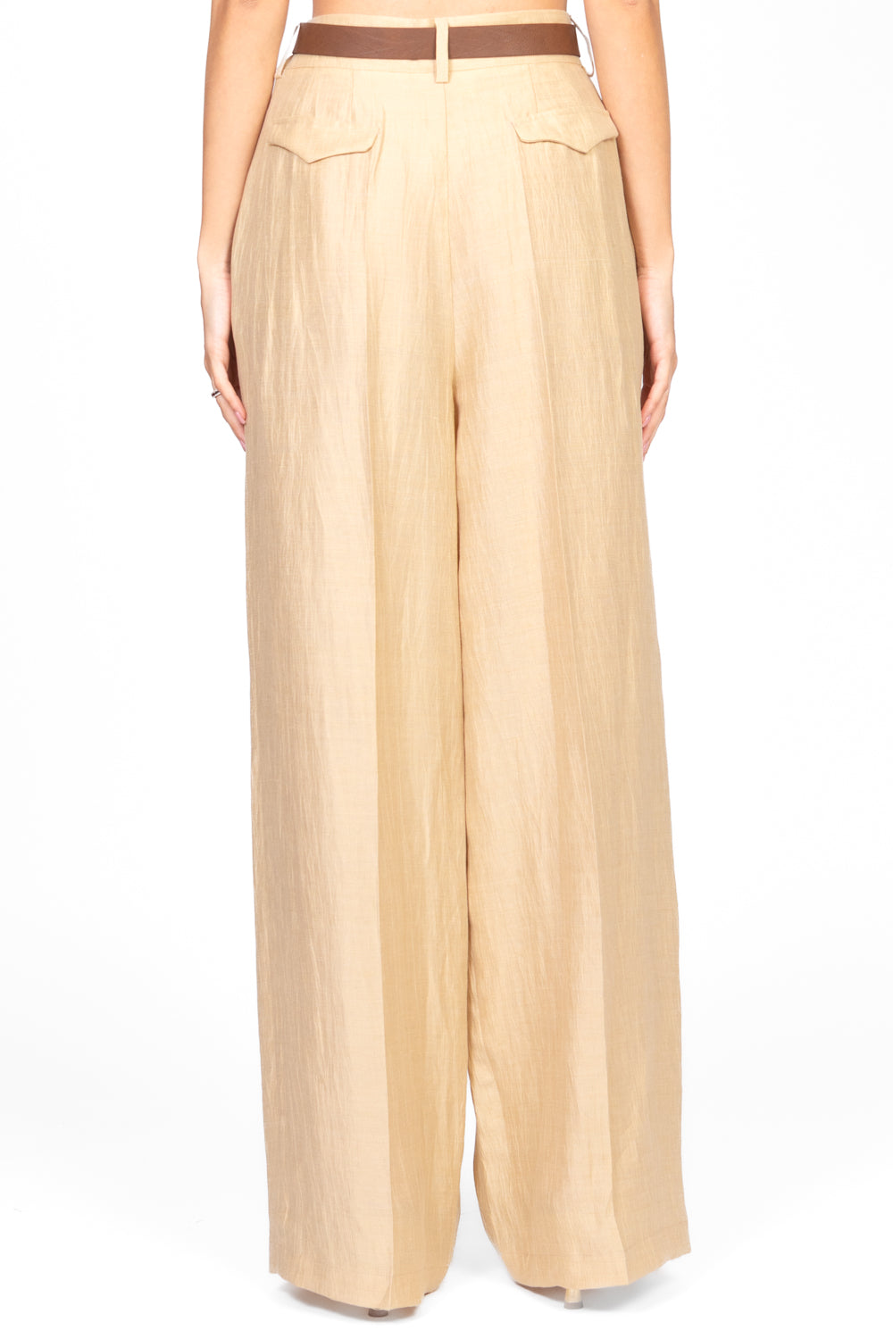 Vicolo - Pantalone palazzo con pinces goffrato Art. TD1889
