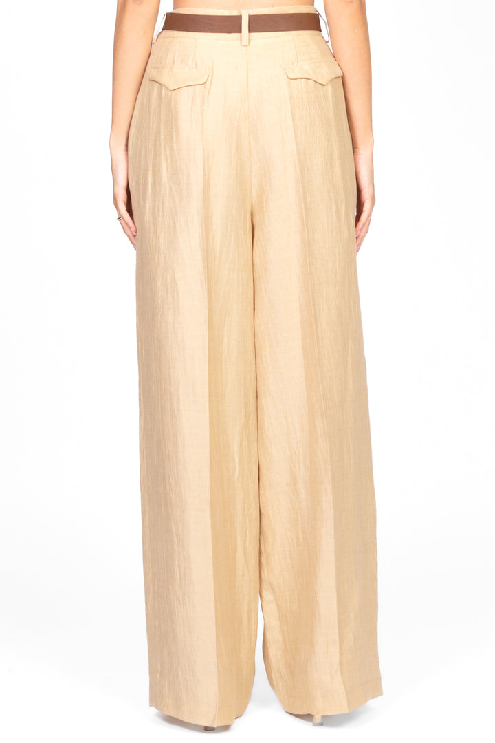Vicolo - Pantalone palazzo con pinces goffrato Art. TD1889