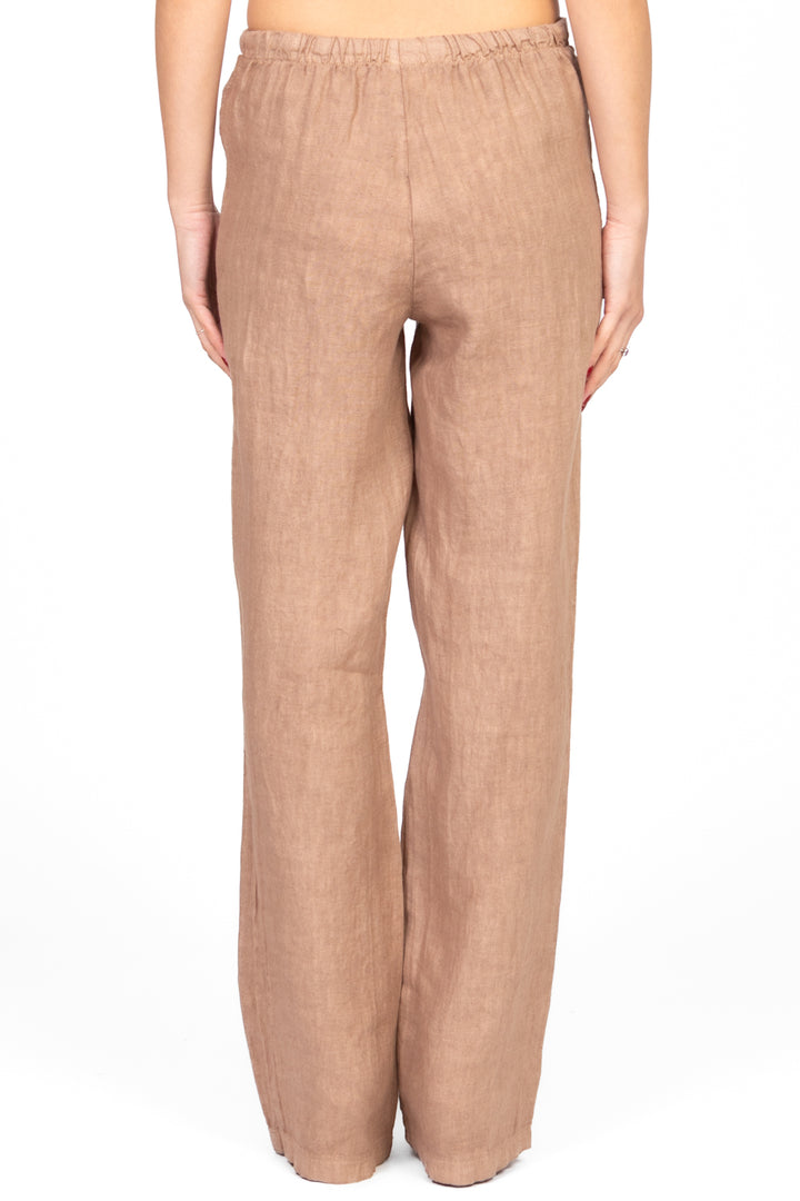 Vicolo - Pantalone palazzo coulisse in lino Art. TD2289