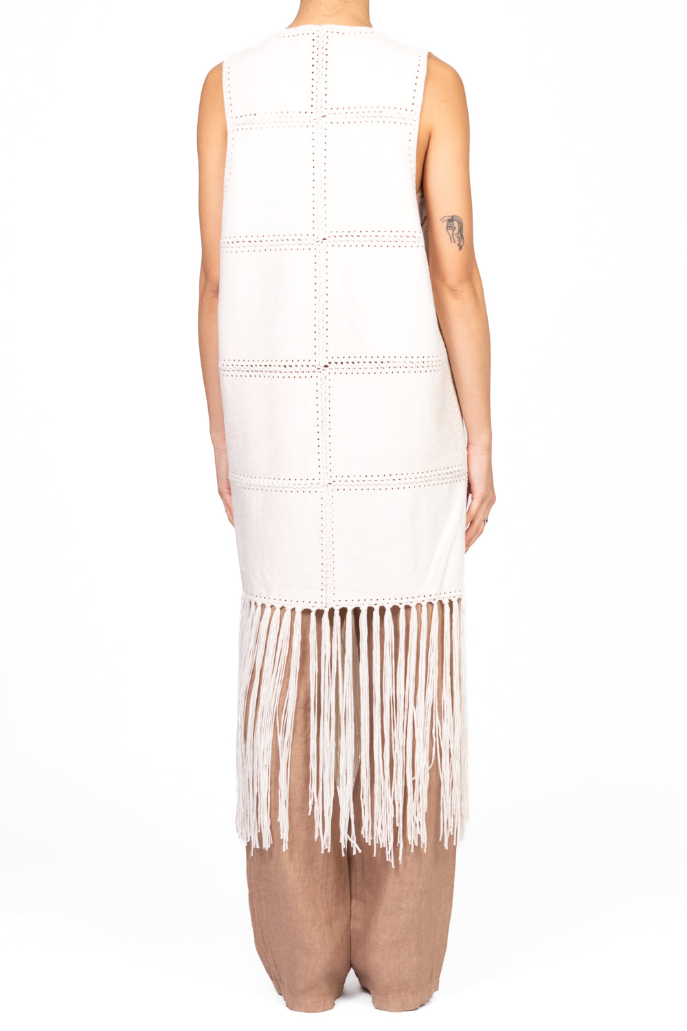Have One - Gilet lungo scamosciato con frange Art. LAO-N042