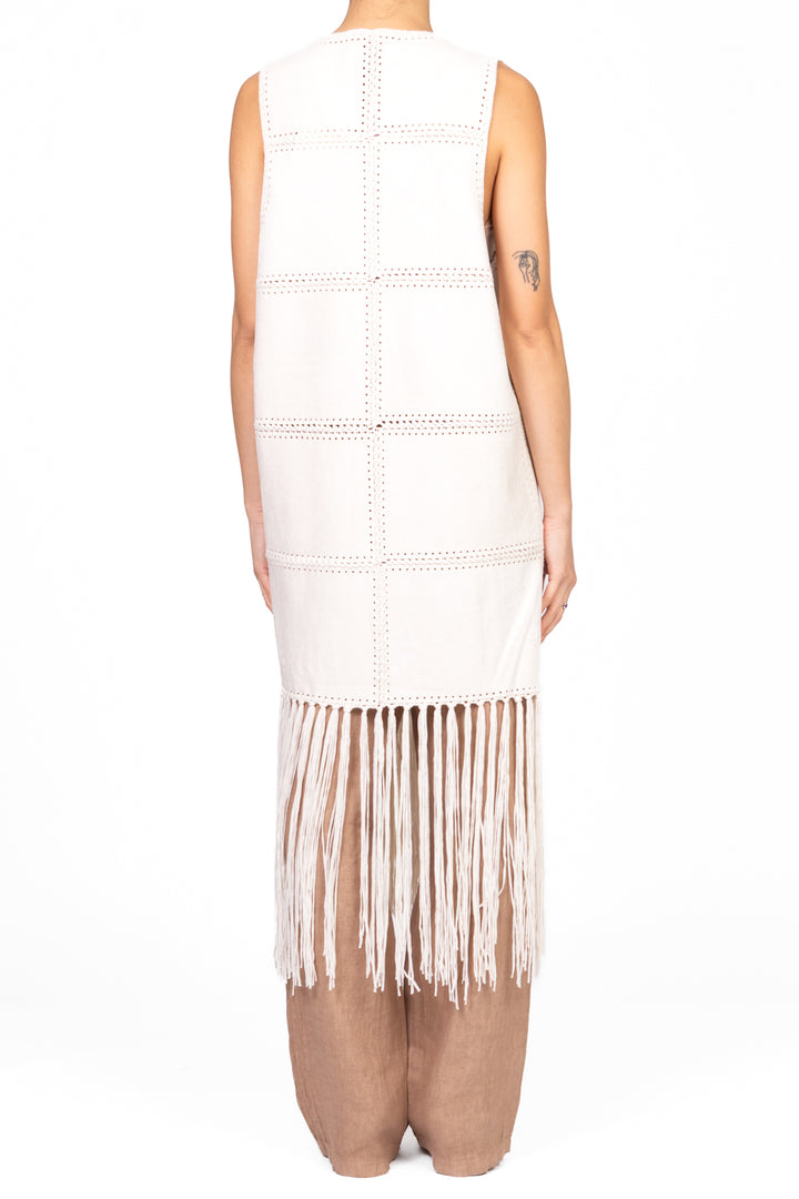 Have One - Gilet lungo scamosciato con frange Art. LAO-N042