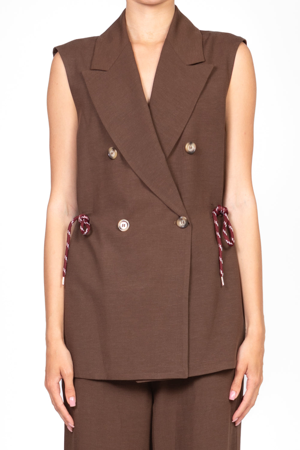 Dixie - Completo gilet over e pantalone palazzo Art. L845W015/P845W213
