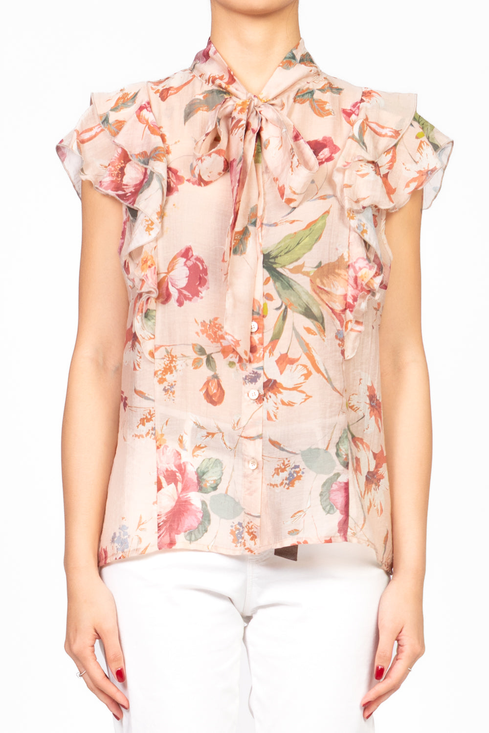 Vicolo - Camicia floreale con fiocco Art. TD2389