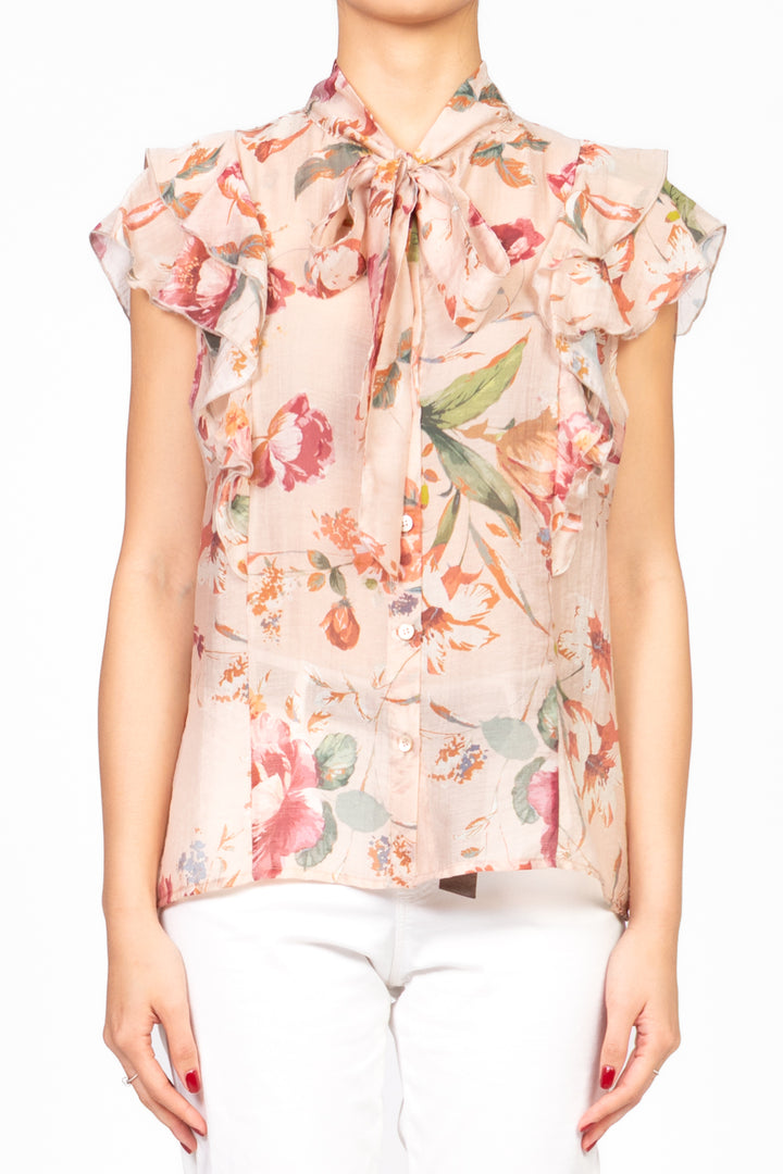 Vicolo - Camicia floreale con fiocco Art. TD2389