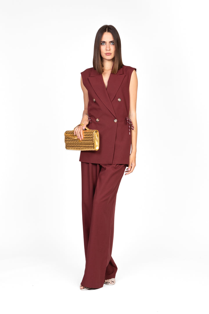 Dixie - Completo gilet over e pantalone palazzo Art. L845W015/P845W212