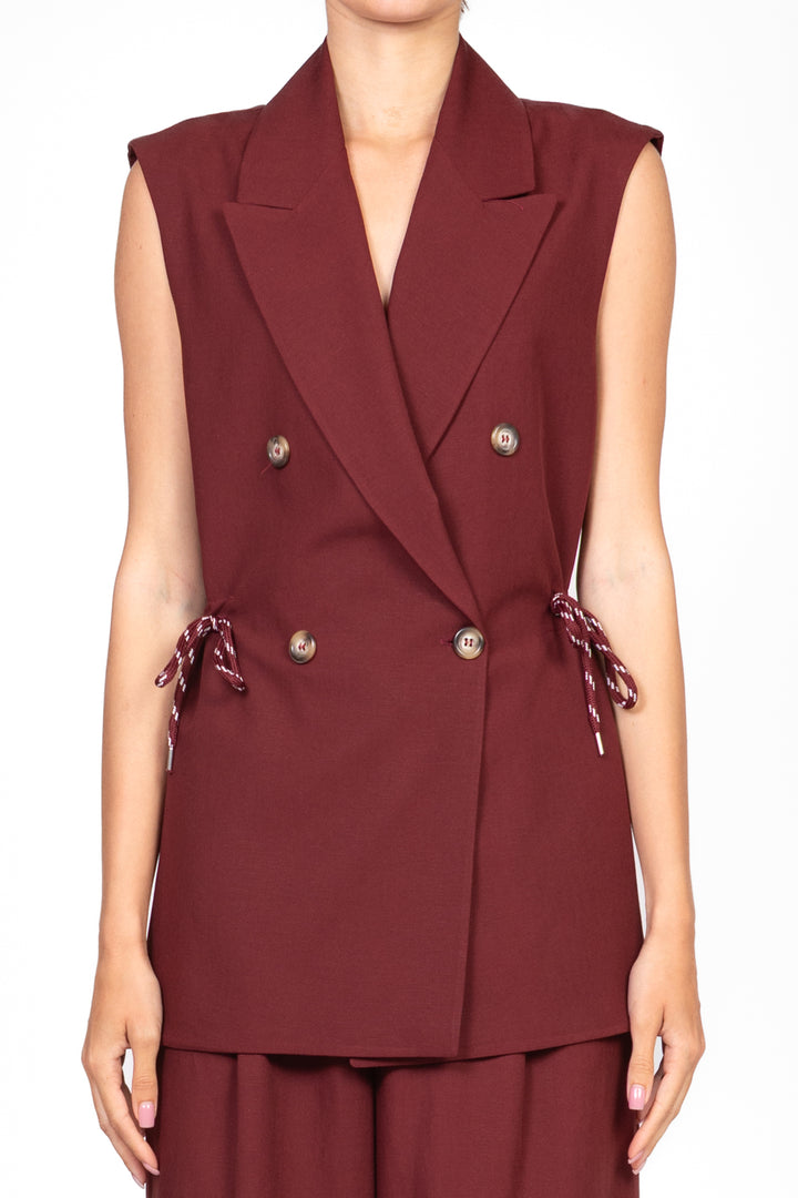 Dixie - Completo gilet over e pantalone palazzo Art. L845W015/P845W212