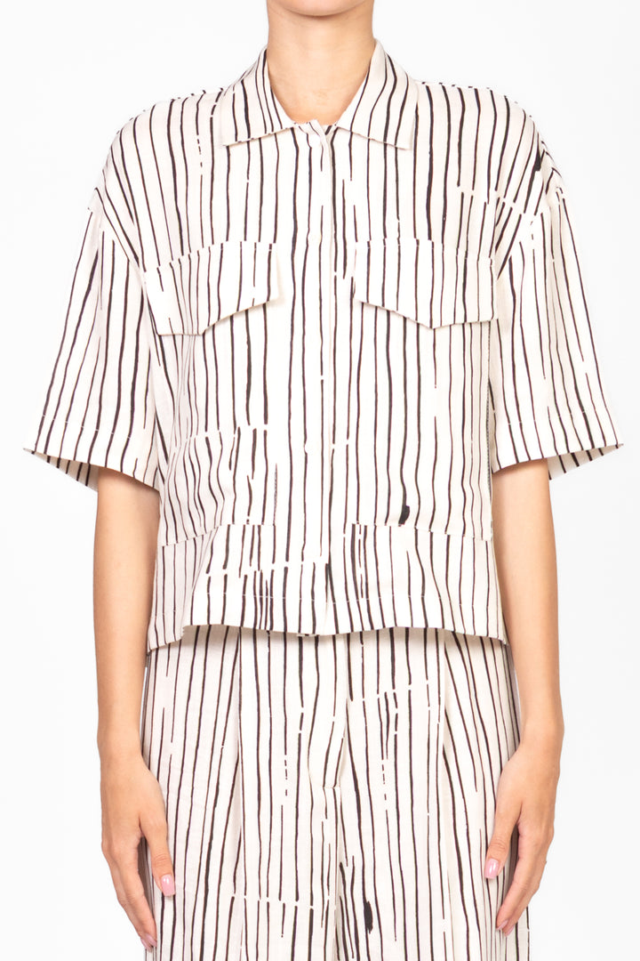Vicolo - Camicia rigata con taschini Art. TD2412