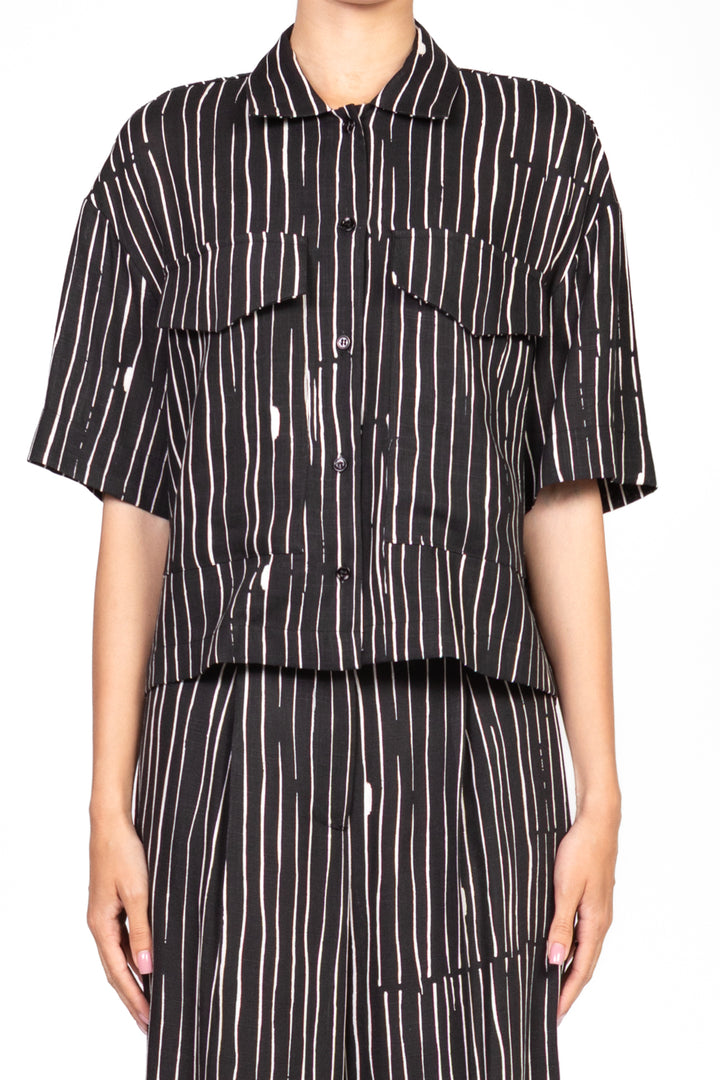 Vicolo - Camicia rigata con taschini Art. TD2412