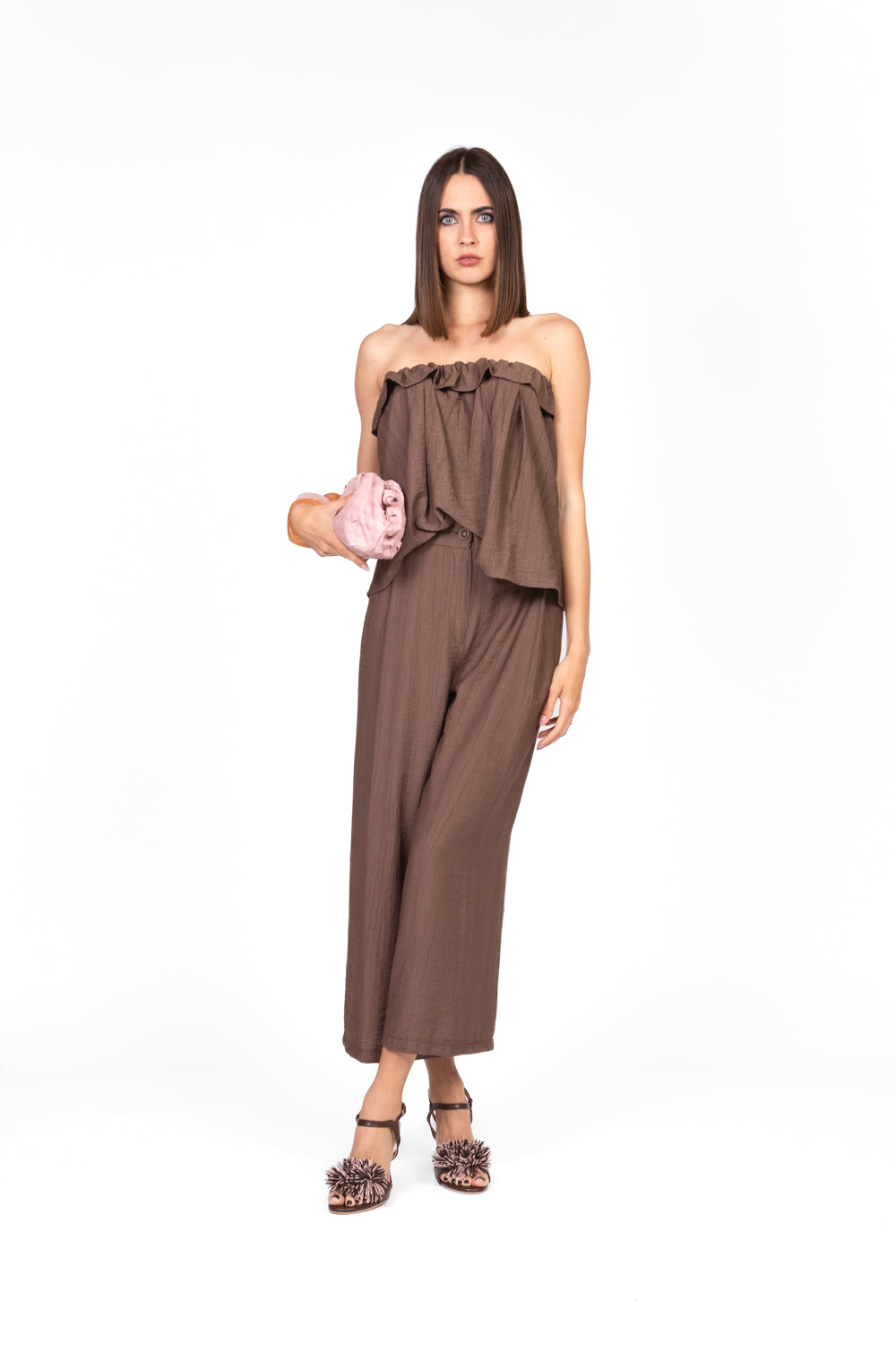 Tensione In - Pantalone coulotte goffrato Art. 25P7639