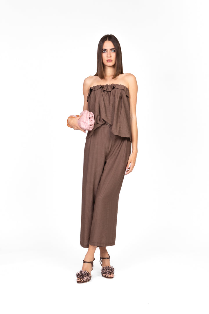 Tensione In - Pantalone coulotte goffrato Art. 25P7639