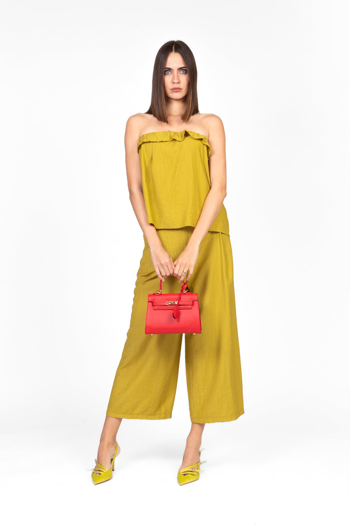 Tensione In - Pantalone coulotte goffrato Art. 25P7639