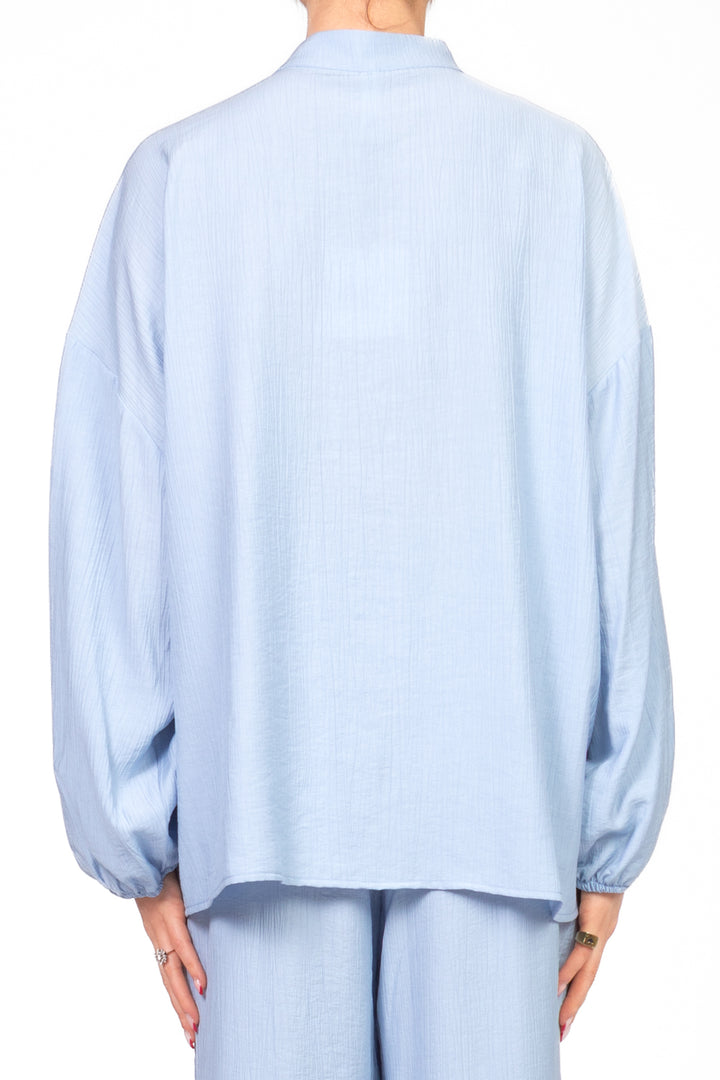 Tensione In - Camicia goffrata collo coreano Art. 25C7640