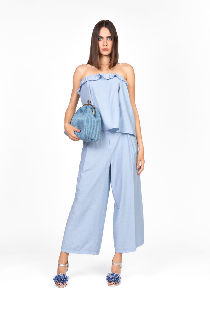 Tensione In - Pantalone coulotte goffrato Art. 25P7639