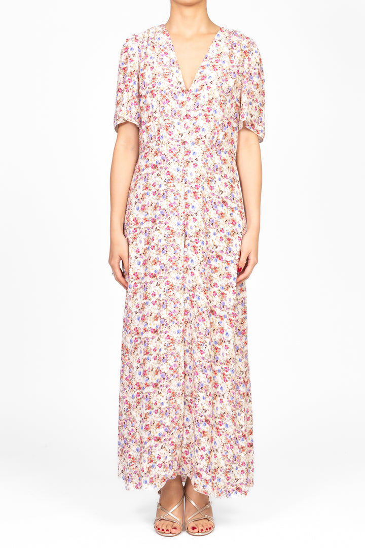 Tensione In - Abito floreale con bottoncini Art. A50421AT