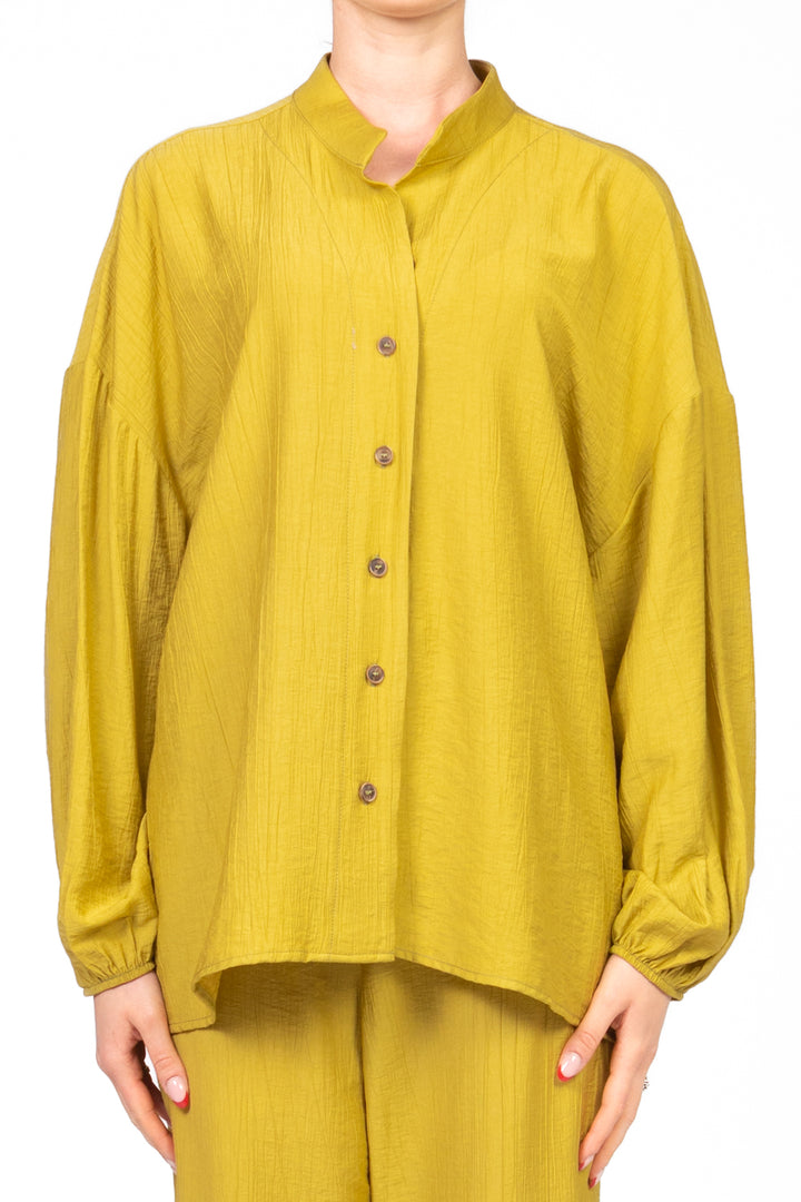 Tensione In - Camicia goffrata collo coreano Art. 25C7640