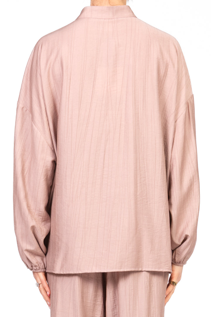 Tensione In - Camicia goffrata collo coreano Art. 25C7640